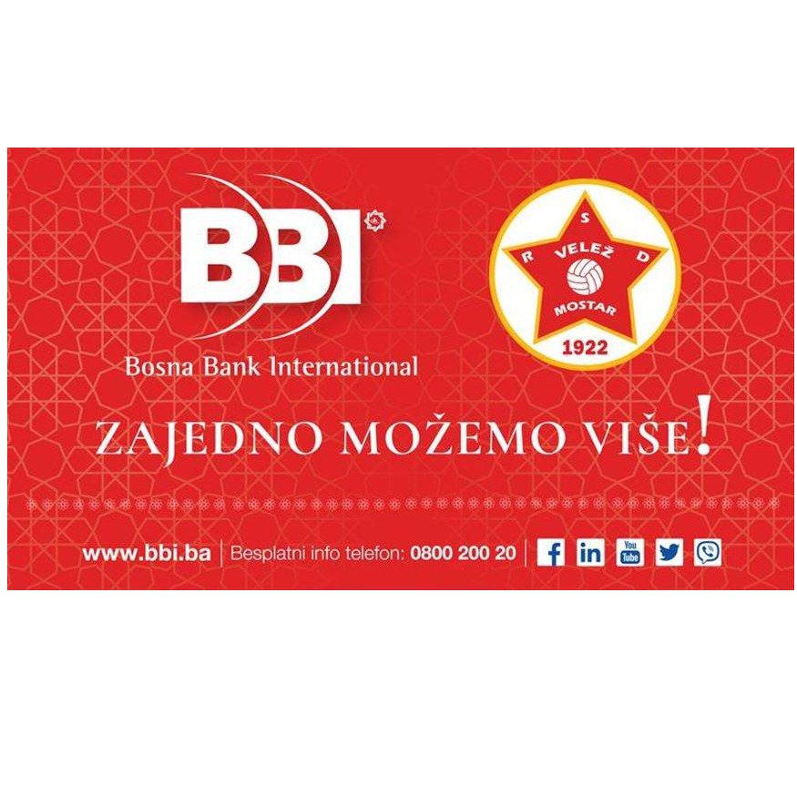 BBI banka uz Fudbalski klub Velež i u 2020. godini