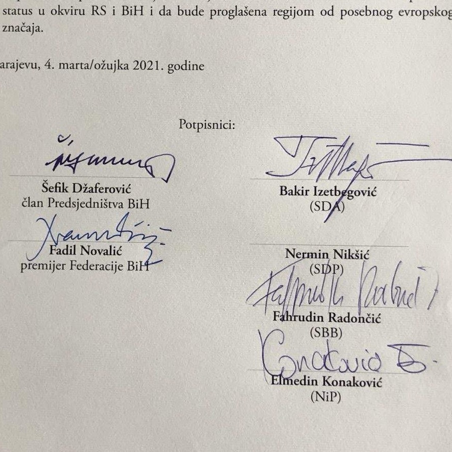 Predstavnici političkih stranaka potpisali izjavu o položaju povratnika u Srebrenici