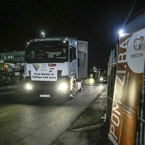 Pomoć za žrtve zemljotresa: Konvoj od 54 šlepera krenuo iz BiH prema Turskoj