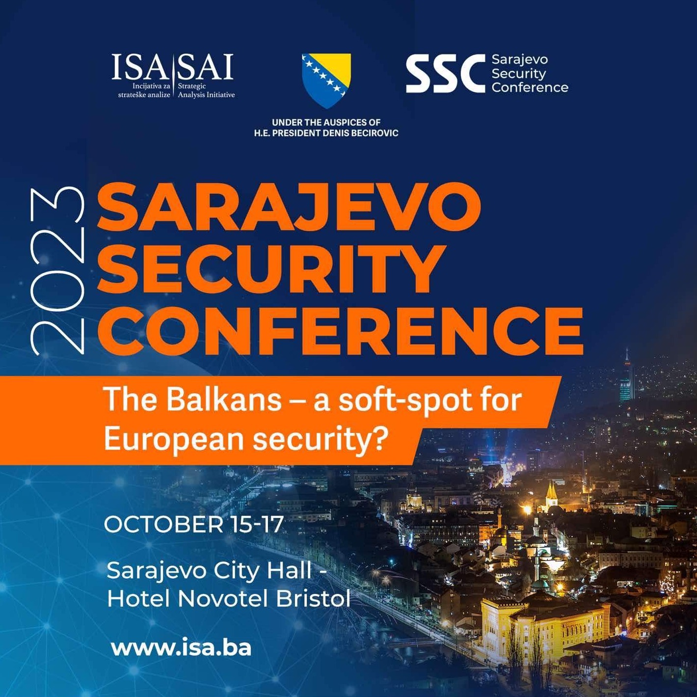 Narednog mjeseca u glavnom gradu BiH će se održati 1. Sarajevska sigurnosna konferencija