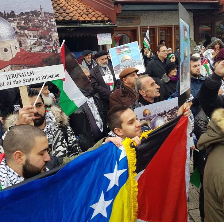    Sarajevo: Održan protest protiv Trumpove odluke i skup podrške palestinskom narodu (Video/Foto)
