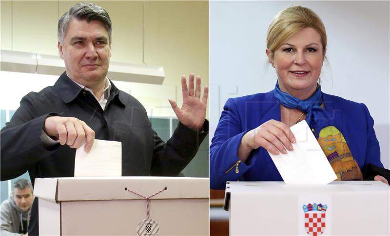 Hrvatska: Milanović i Grabar-Kitarović u drugom krugu predsjedničkih izbora