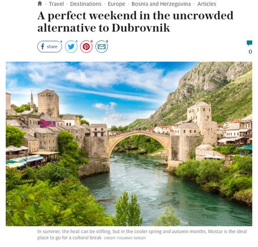 Telegraph: Posjetite Mostar umjesto pretrpanog Dubrovnika 