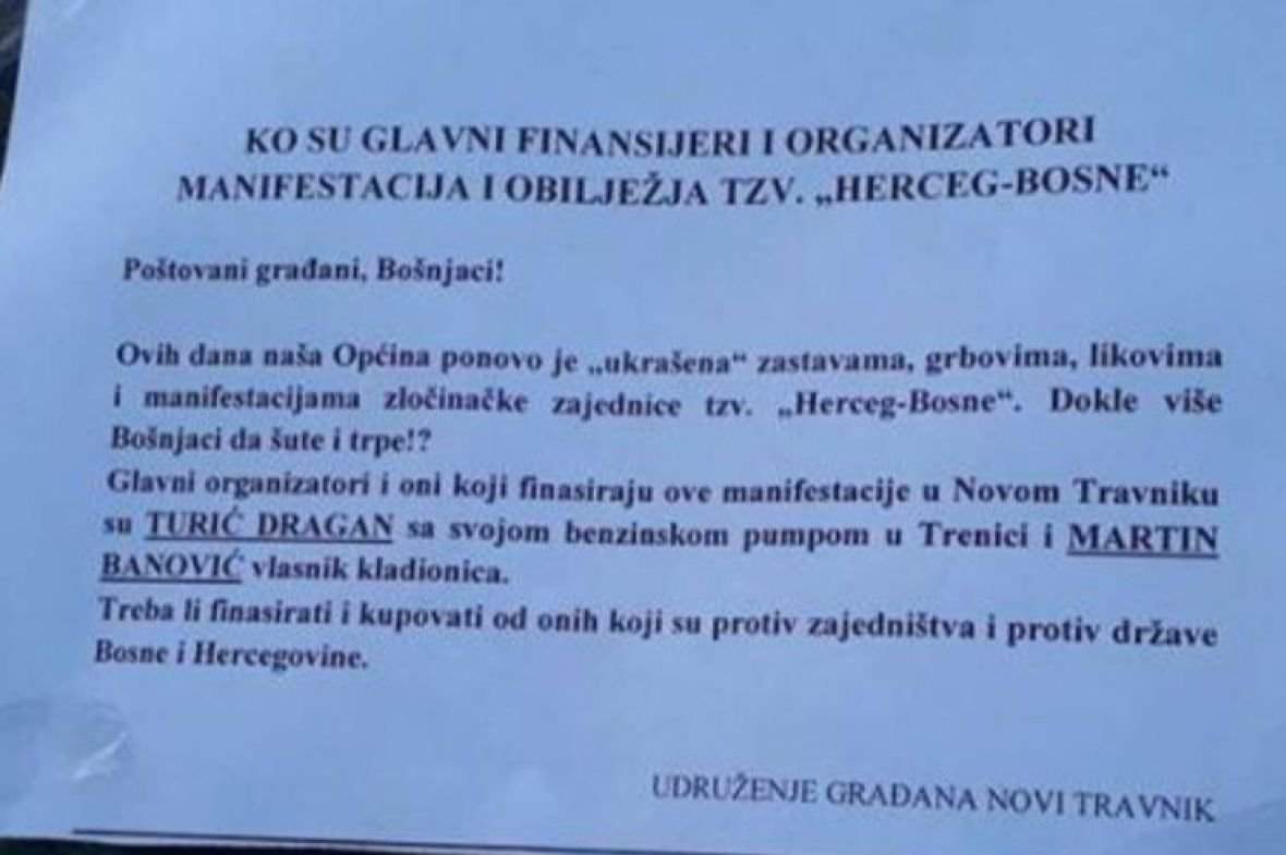 Napetosti u Novom Travniku: Postavljene nove zastave "Herceg-Bosne"