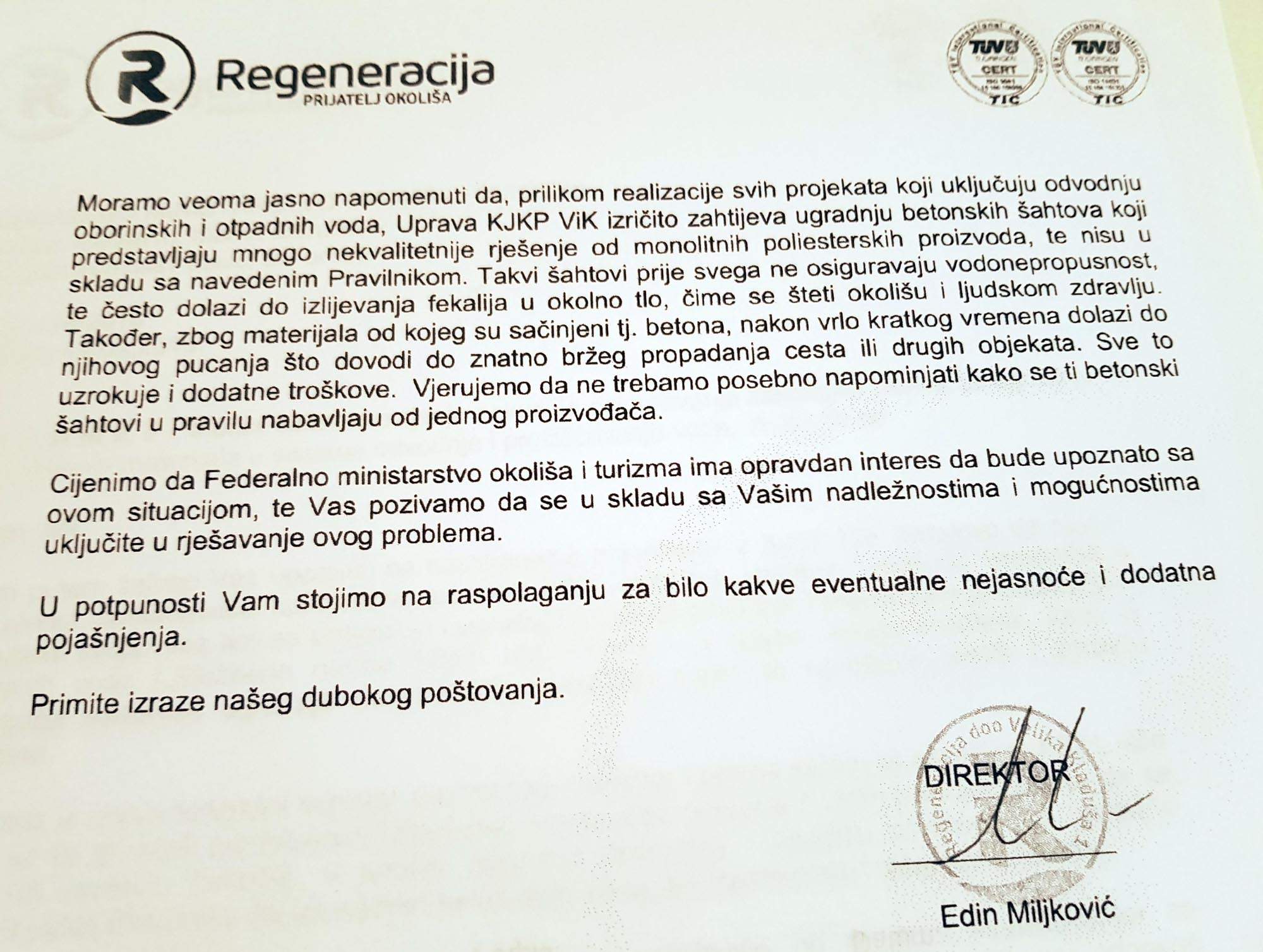 vik2.jpg - Kompanija iz Velike Kladuše: ViK ugrožava okoliš i zdravlje ljudi!