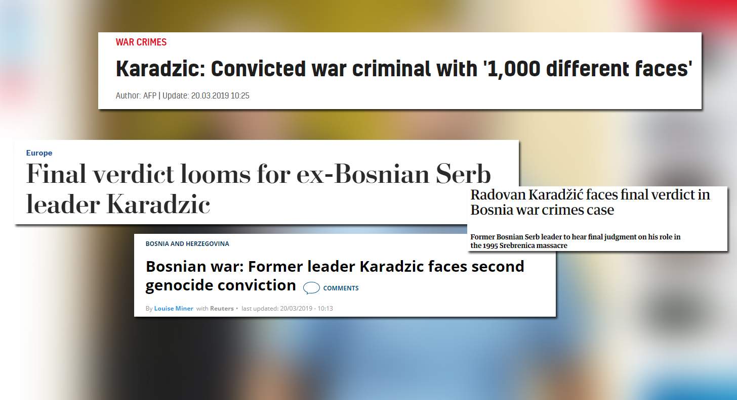Svjetski mediji o presudi Karadžiću: Kraj jedne od najznačajnijih sudskih bitaka